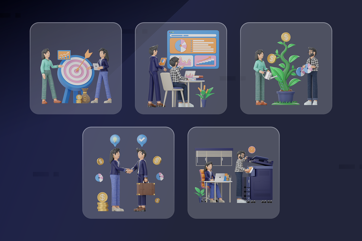 3D Career Illustration Set, a Person Illustration by Flat Icons (Photo 5 of 8)