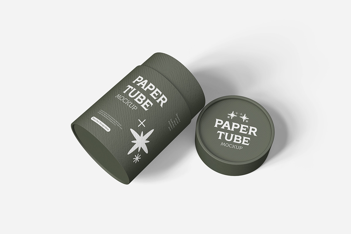 Minimalist Paper Tube Mockup, an Advertising Mockup by Indah (Photo 6 of 6)