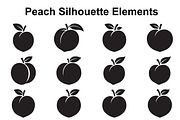 Peach Leaf Silhouette Collection, an Object Graphic by Designer_Momina (Thumbnail 1 of 3)