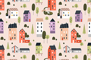 Scandinavian houses seamless pattern, a Pattern Graphic by Good Studio (Thumbnail 2 of 11)