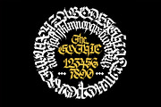 Gothic letters - 10, a Blackletter Font by GeekClick (Thumbnail 12 of 26)