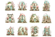 Watercolor Easter Egg House Clipart, an Illustration by DreamArtGraphic (Thumbnail 3 of 4)