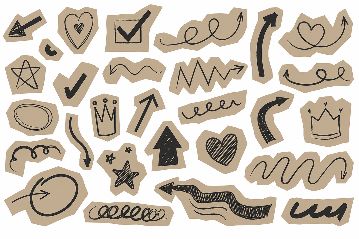 Paper Cut-Out Scrapbook Bundle, a Decorative Illustration by Anna Studio (Photo 13 of 28)