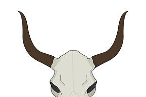 Cow Skull. Vector