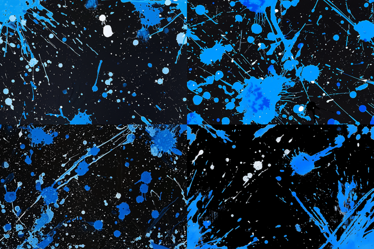 Blue Paint Splatter Patterns, a Pattern Graphic by PrintablesByFranklyn (Photo 6 of 6)