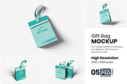 Gift Bag Mockup, a Merchandise Mockup by bimockup (Thumbnail 1 of 6)