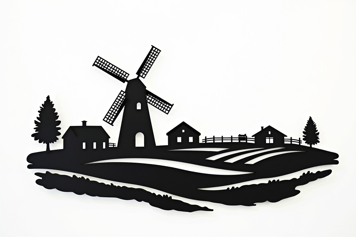 Dutch Windmill Field Set, an Illustration by Creativeshirt (Photo 4 of 10)