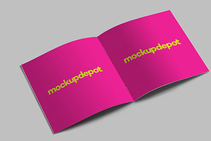 4K Square Brochure PSD mockup