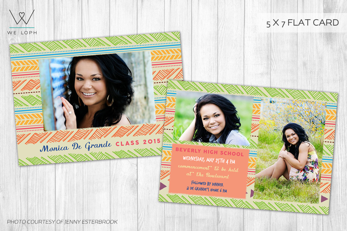 Senior Graduation Announcement card, a Card Template by We♡Loph