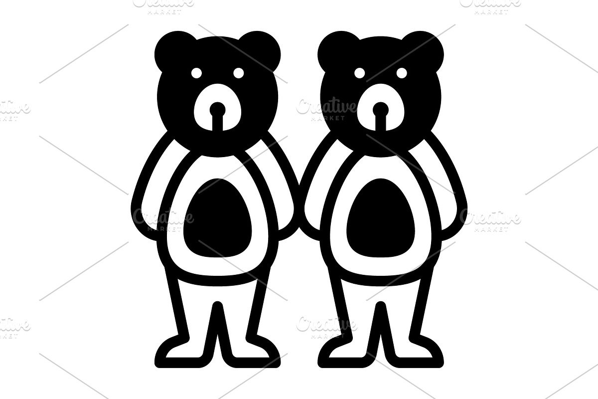 Bears teddy bear solid icon, a Solid Icon by Creative priyanka