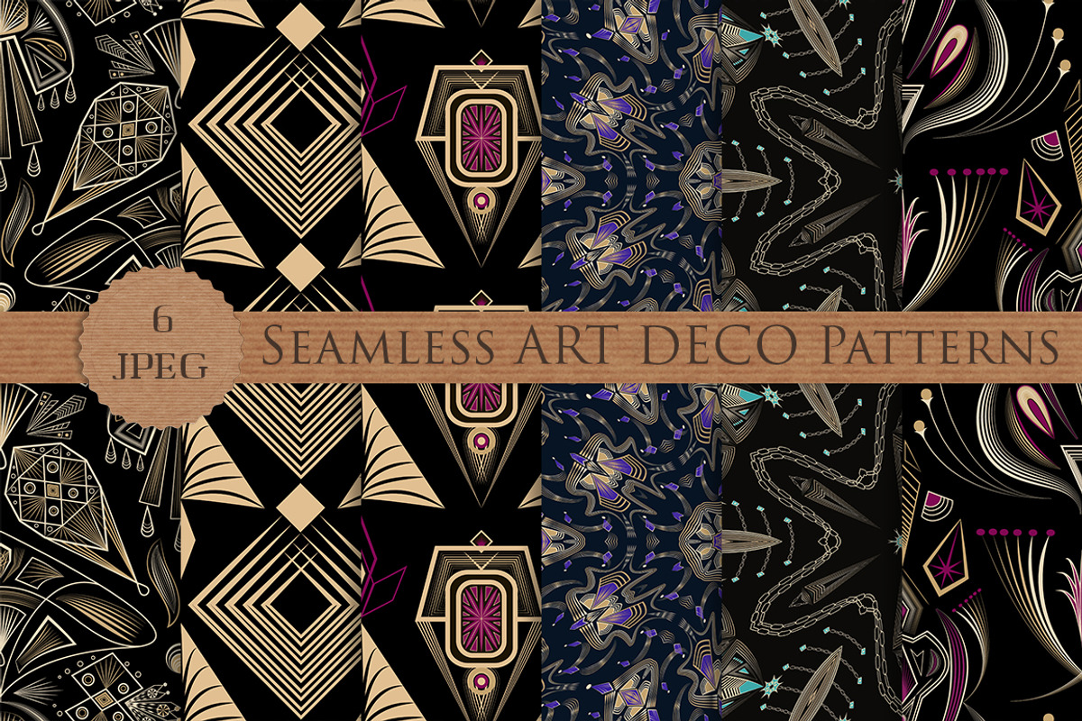 SALE! ART DECO seamless patterns, a Pattern Graphic by Futurel (Photo 1 of 4)