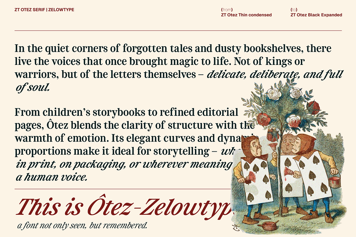 ZT Otez Retro Serif - 90 fonts, a Serif Font by zelow type (Photo 14 of 15)