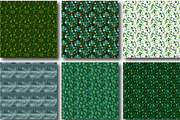 Green Christmas Digital Paper, a Work Illustration by CraftArtStudio (Thumbnail 4 of 4)
