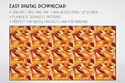 20 Seamless Autumn Leaves Patterns, a Pattern Graphic by Nordic Design (Thumbnail 2 of 9)