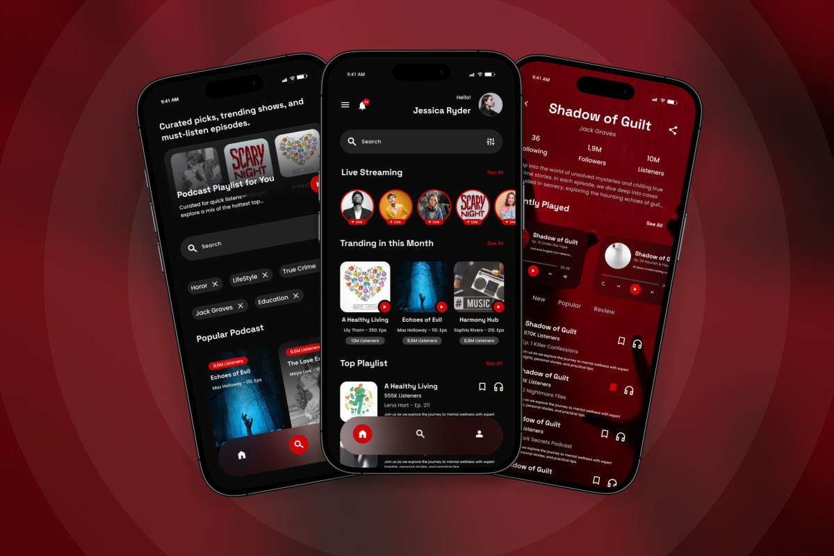 Echo – Modern Podcast Streaming App, an App Template by productype1 (Photo 4 of 5)