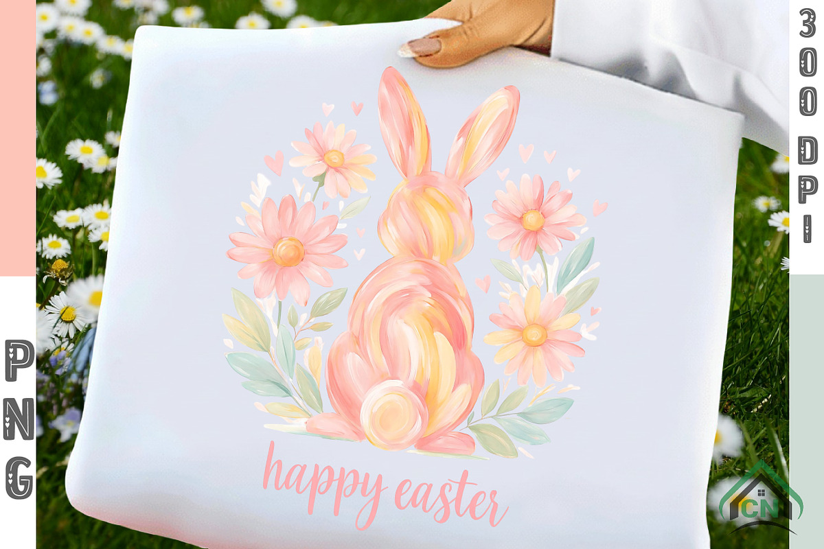 Happy Easter Png, Boho Floral Easter, an Illustration by Craft Nest (Photo 1 of 6)