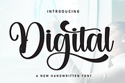Digital | Script Font, a Handwritten Font by Scratchones (Thumbnail 1 of 9)
