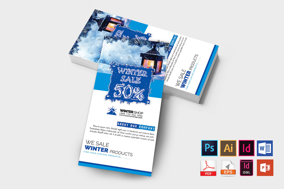 Rack Card | Winter Sale DL Flyer V-3, a Flyer Template by Imagine ...