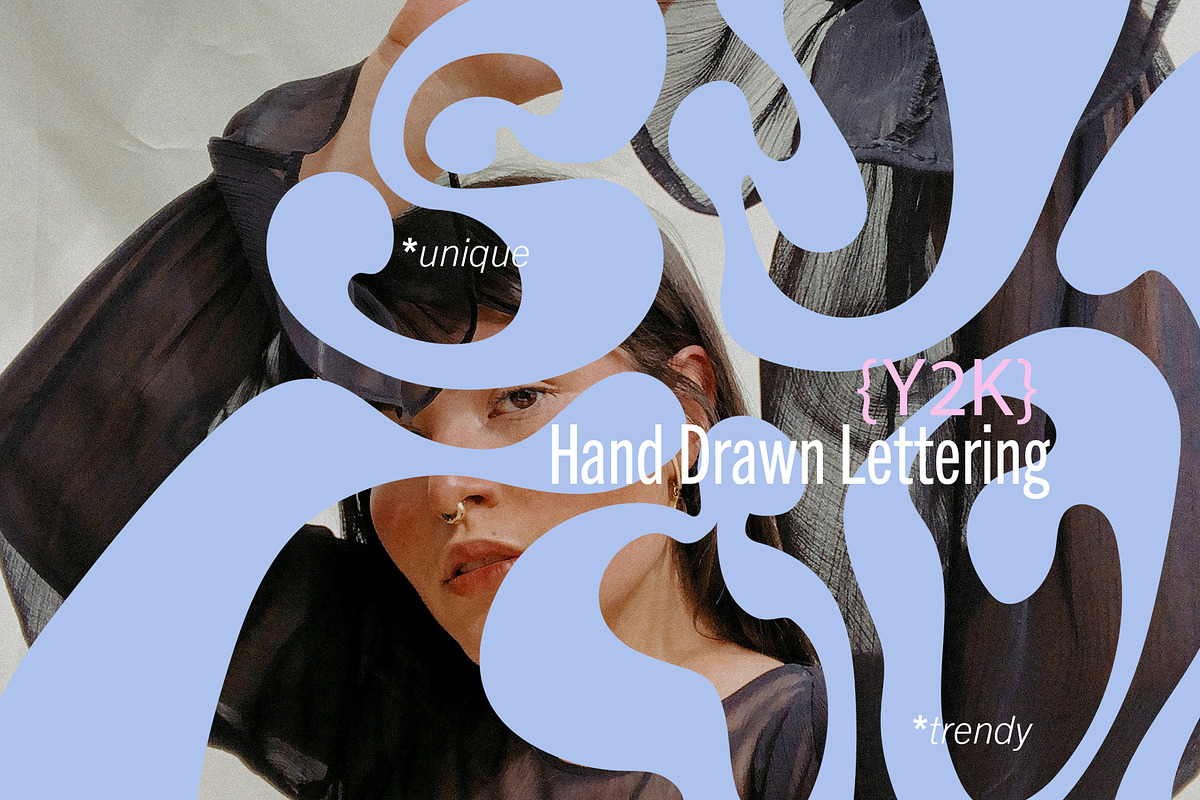 BUNDLE Y2K Lettering Liquid & Groovy, an Object Graphic by Oksana Trygub (Photo 5 of 53)