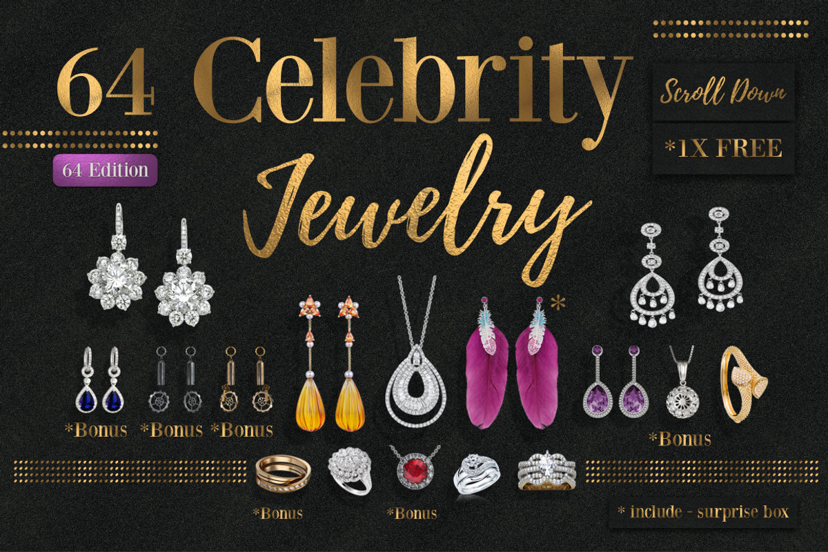25%Off-Celebrity Jewelery 64 Edition, an Object Graphic by Shop (Photo 1 of 7)