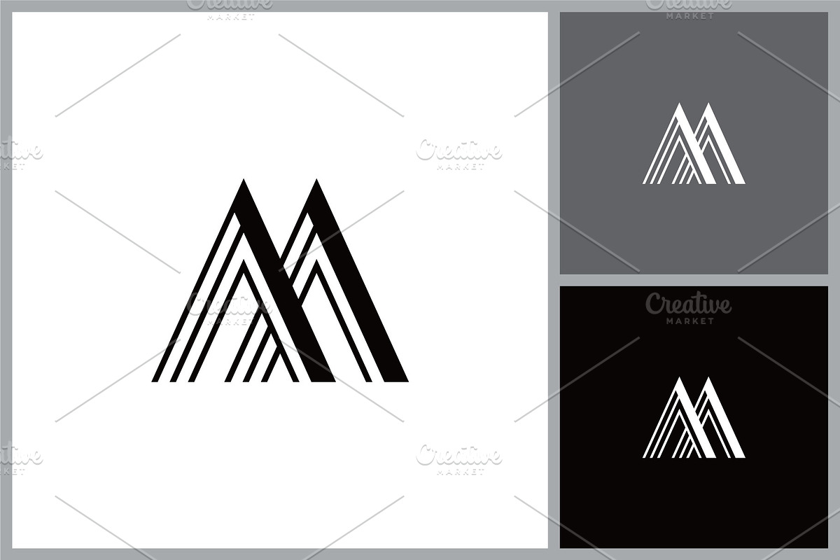 Modern Wide Letter M Symbol, a Branding & Logo Template by quadrazo (Photo 1 of 2)
