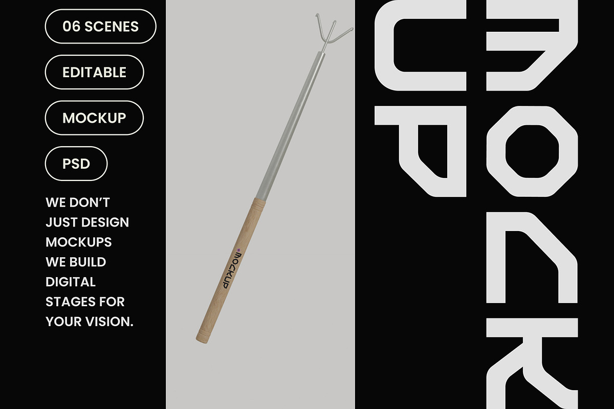 Long Hand Garden Fork Mockup, a Household Mockup by hiddemaru (Photo 4 of 4)