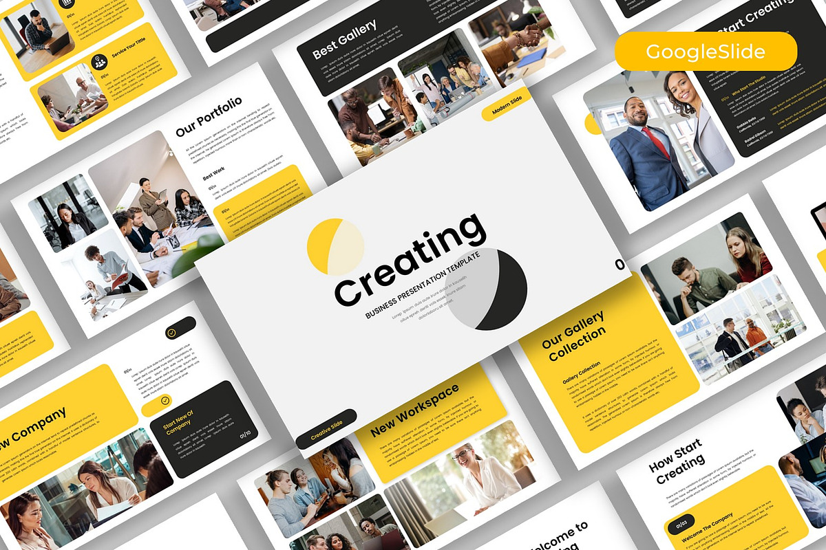 Creating – Business Google Slide, a Presentation Template by kreatifreya (Photo 1 of 5)