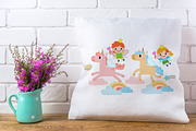 Fairy and Unicorn PNG SVG clipart, a Seasonal Illustration by Noey smiley (Thumbnail 5 of 7)