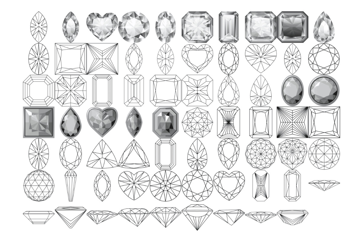 Diamonds Set 1 Procreate Brush Stamp, a Brush Add-On by Disasterology Ink (Photo 4 of 10)