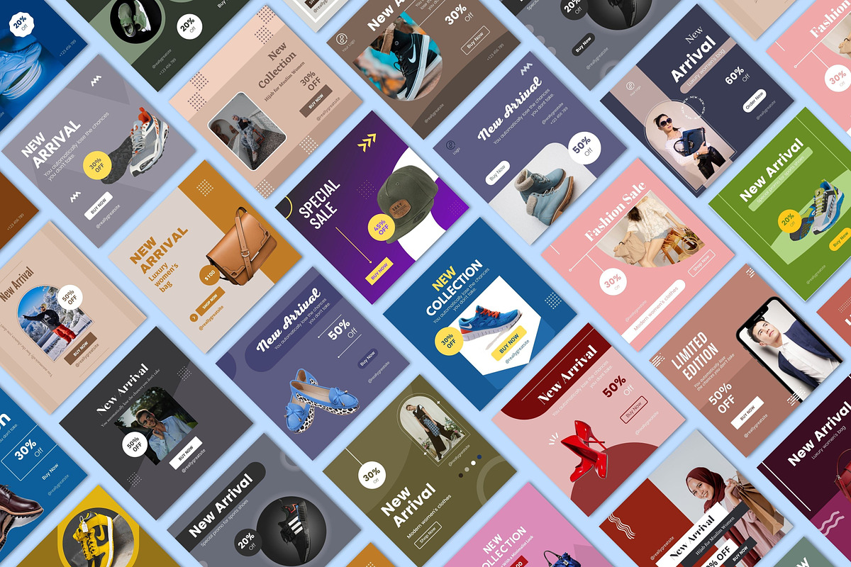 Fashion Sale Content Instagram Posts, a Social Media Template by emcrea (Photo 6 of 9)
