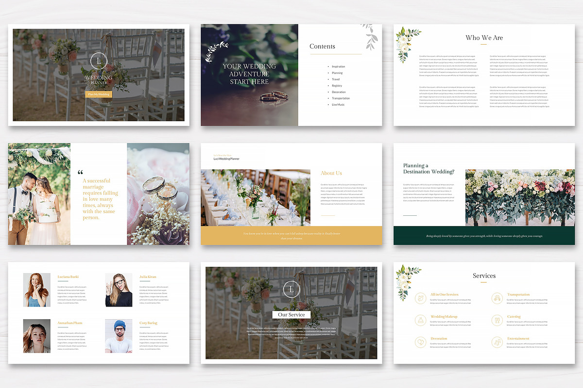 Luci - Wedding Planner Powerpoint, a Presentation Template by kylyman
