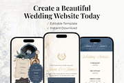 Navy Blue Wedding Website Invitation, a Landing Page Template by Everyday Perfection (Thumbnail 13 of 13)