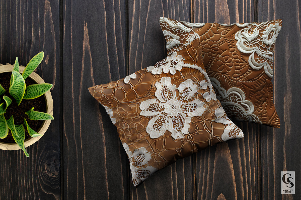 Brown Leather Lace Seamless Pattern, a Pattern Graphic by Creative Store (Photo 5 of 5)