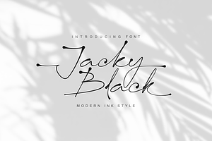 Jacky Black | Handwritten ink style