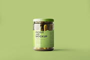 Pickle Jar Mockup, a Packaging Mockup by MockupFree.Net (Thumbnail 1 of 5)