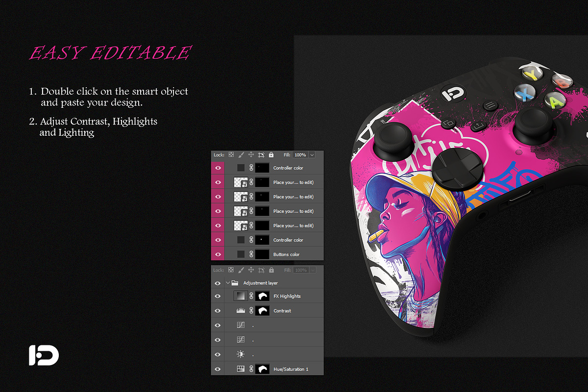 Game Controller Mockup Set, a Wearable Device Mockup by ForgeDesign (Photo 3 of 7)