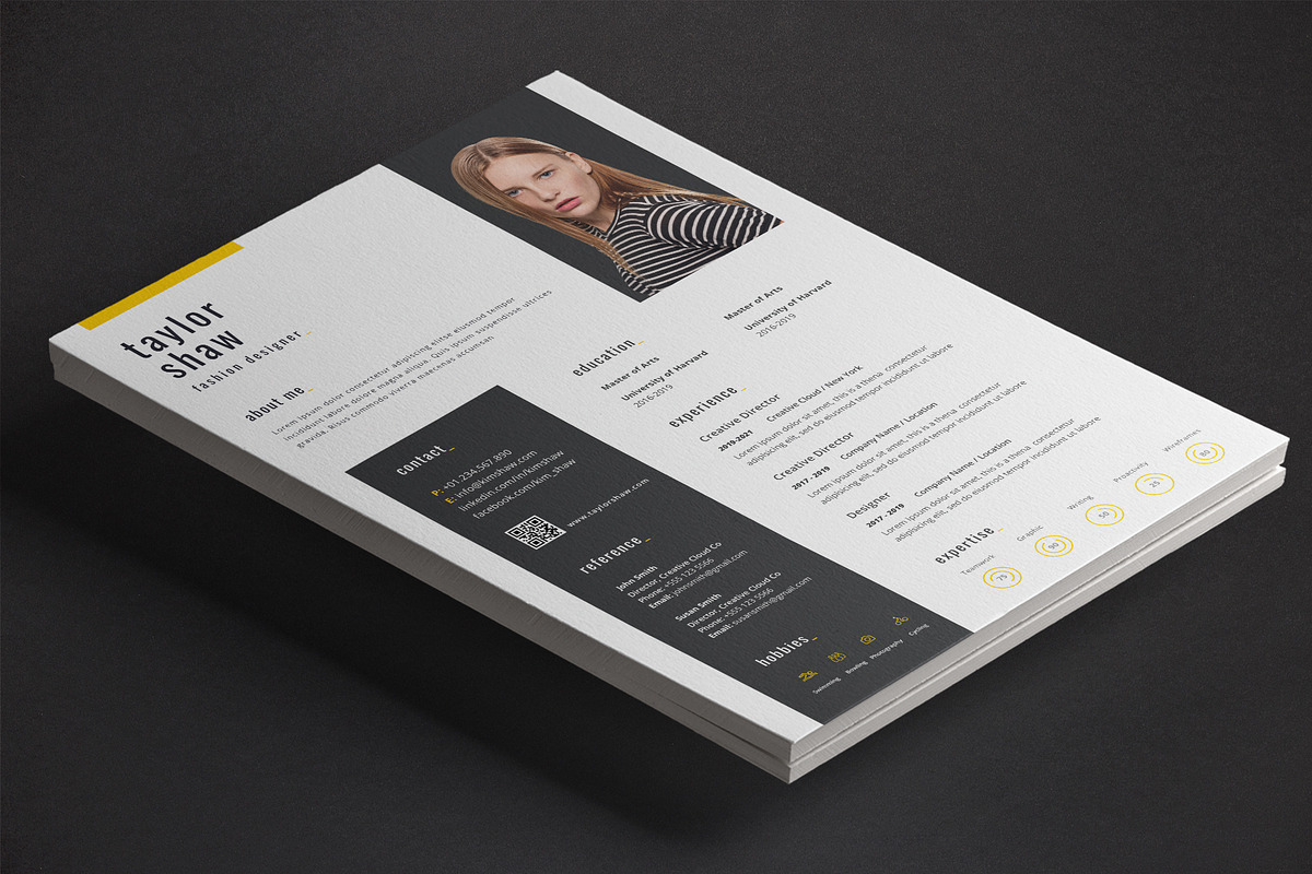 Taylor Resume Template, a Resume Template by Nina Shaw (Photo 4 of 10)