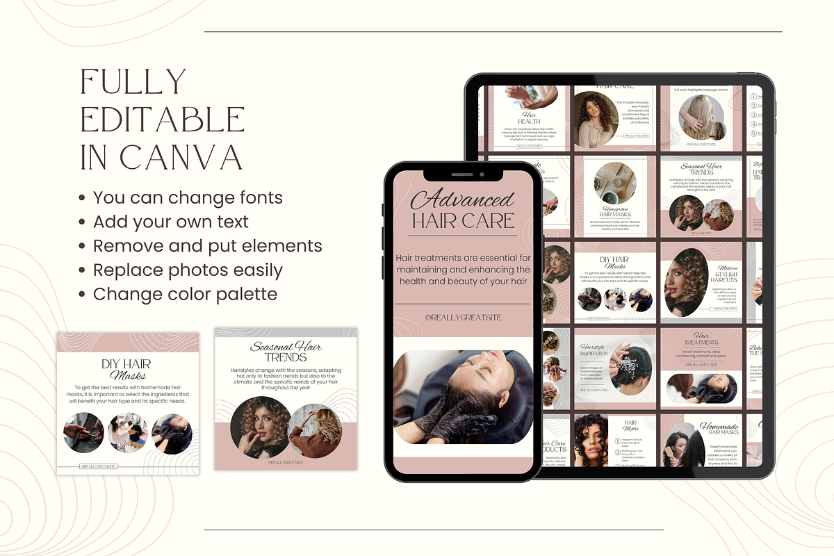 50 Hairstylist Instagram Stories, a Templates & Theme by TemplateCastleStore (Photo 9 of 9)