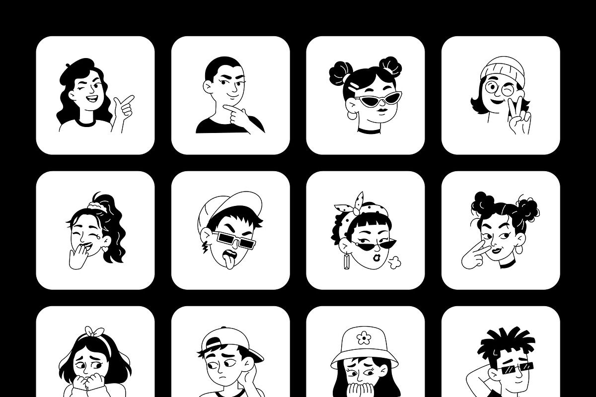 240 Facial Expressions Icons, an Outline Icon by Prosymbols (Photo 9 of 15)