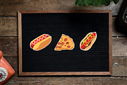 Pizza and Hotdog Delight Vector Set, a Food Illustration by jongcreative (Thumbnail 4 of 4)