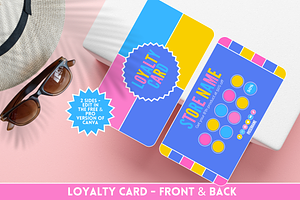 Colorful Loyalty Card - 2 Sides, a Card Template by SunshineStudioBoutique