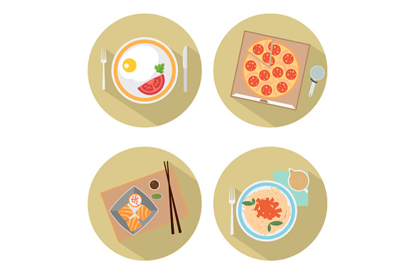 Food flat icons preview 2