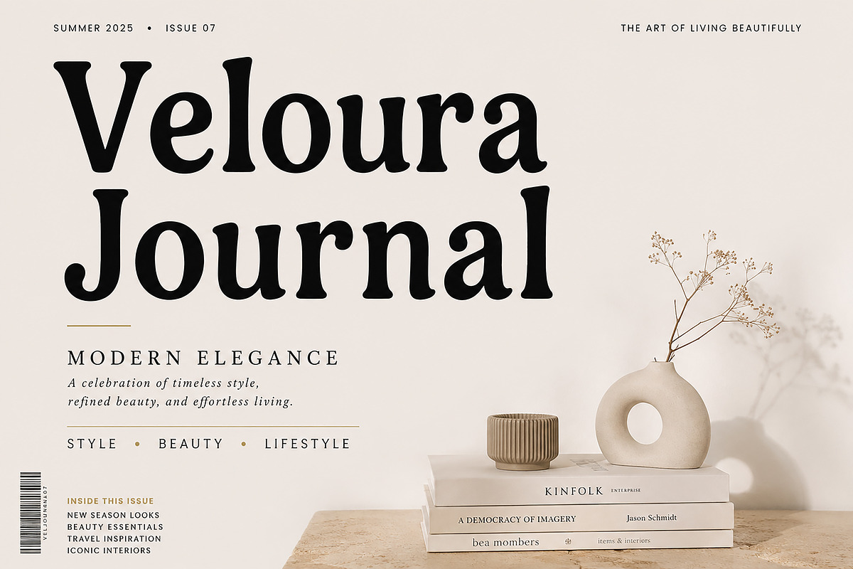 Veloura, a Serif Font by Wow Magic (Photo 2 of 3)
