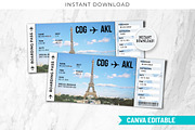 Paris Boarding Pass Template, a Templates & Theme by Snapybiz (Thumbnail 1 of 17)