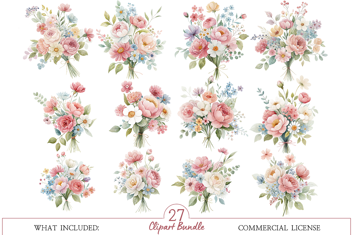 Vintage English Garden Clipart, an Illustration by MockupWizard (Photo 2 of 5)