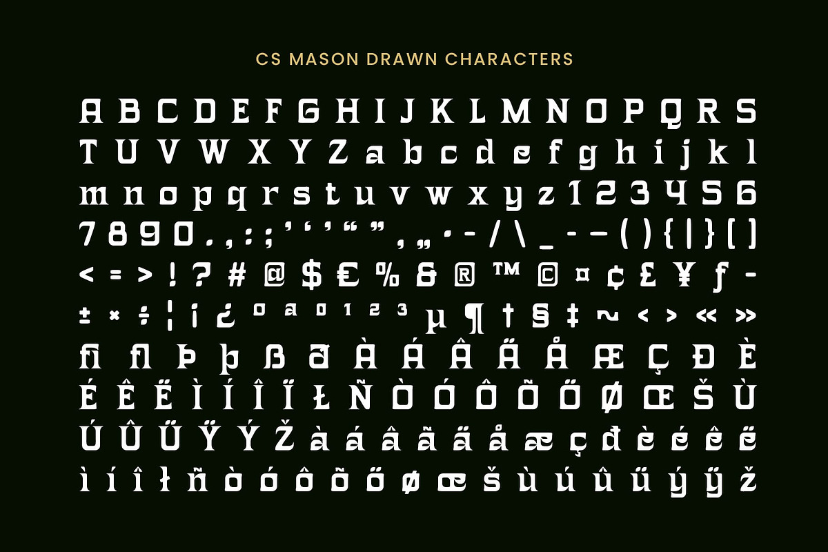 CS Mason Drawn, a Serif Font by Craft Supply Co. (Photo 8 of 8)