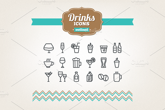 Hand Drawn Drinks Icons