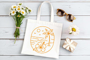 Beach Scene Bundle, Summer Line Art, a Seasonal Illustration by Pretty Meerkat (Thumbnail 5 of 7)