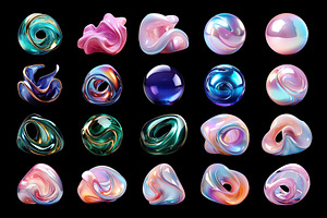 Iridium 60 PNG Abstract Shapes Vol.2