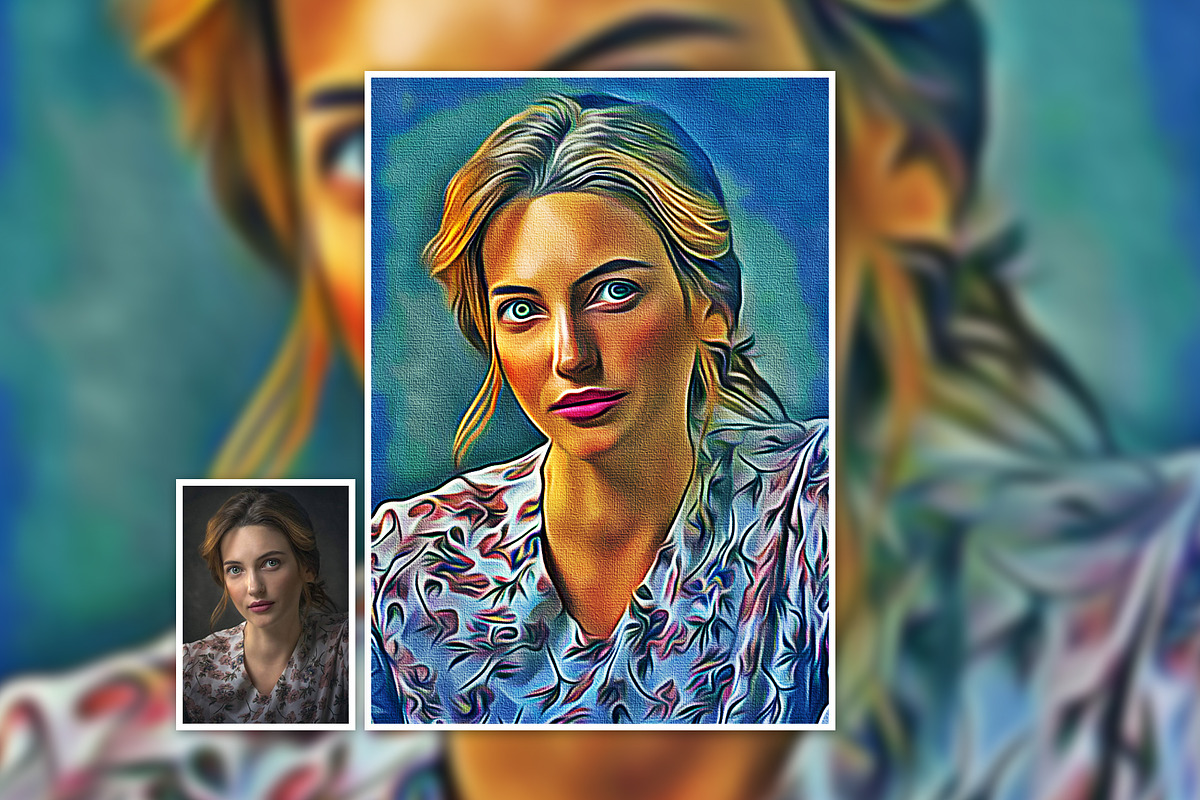 Realistic Oil Painting Art, an Action Add-On by U_Design (Photo 2 of 11)